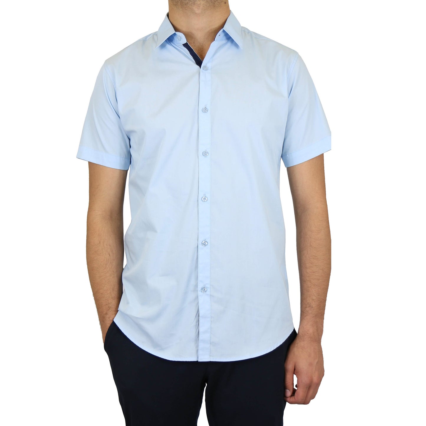 2-Pack: Men's Slim Fit Short Sleeve Dress Shirts DailySale