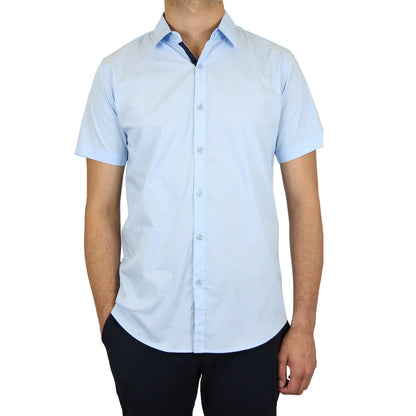 2-Pack: Men's Slim Fit Short Sleeve Dress Shirts DailySale