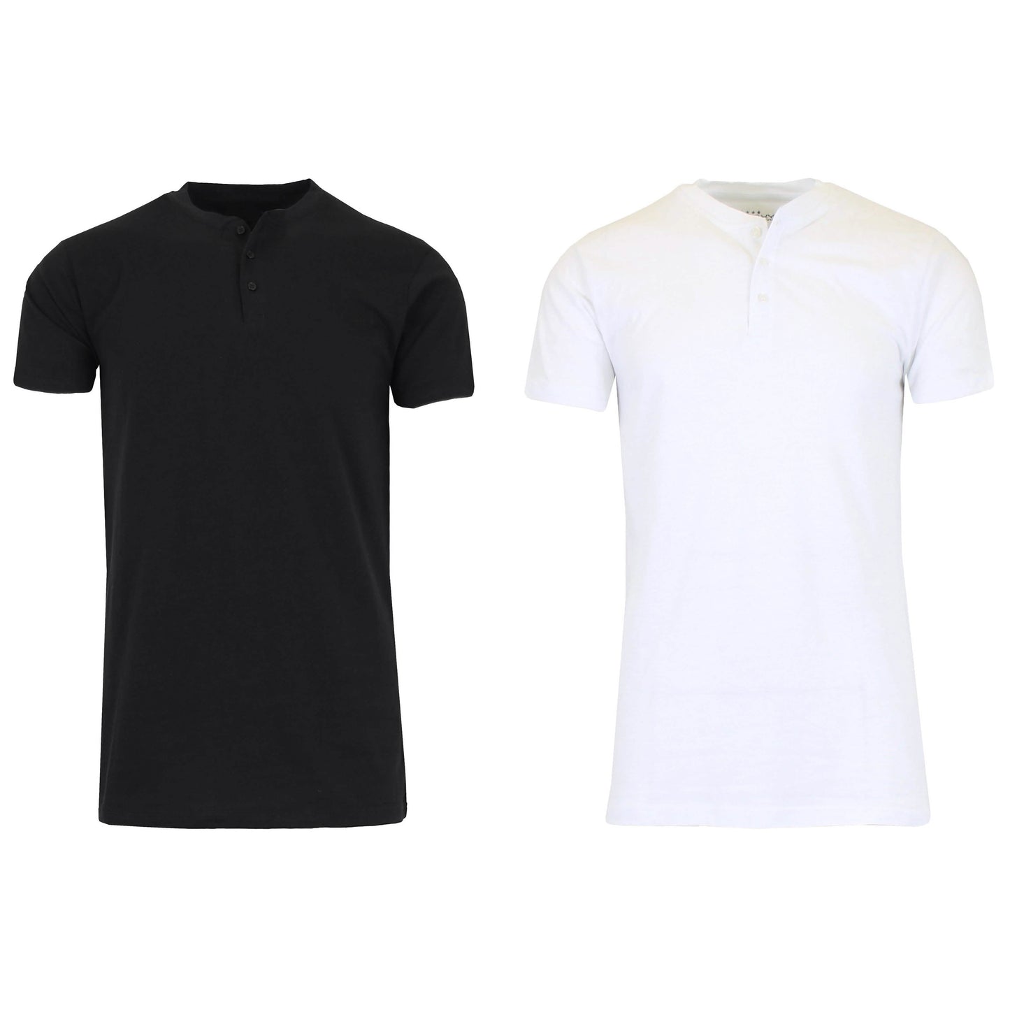 2-Pack: Men's Slim Fitting Short Sleeve Henley Slub Tee DailySale
