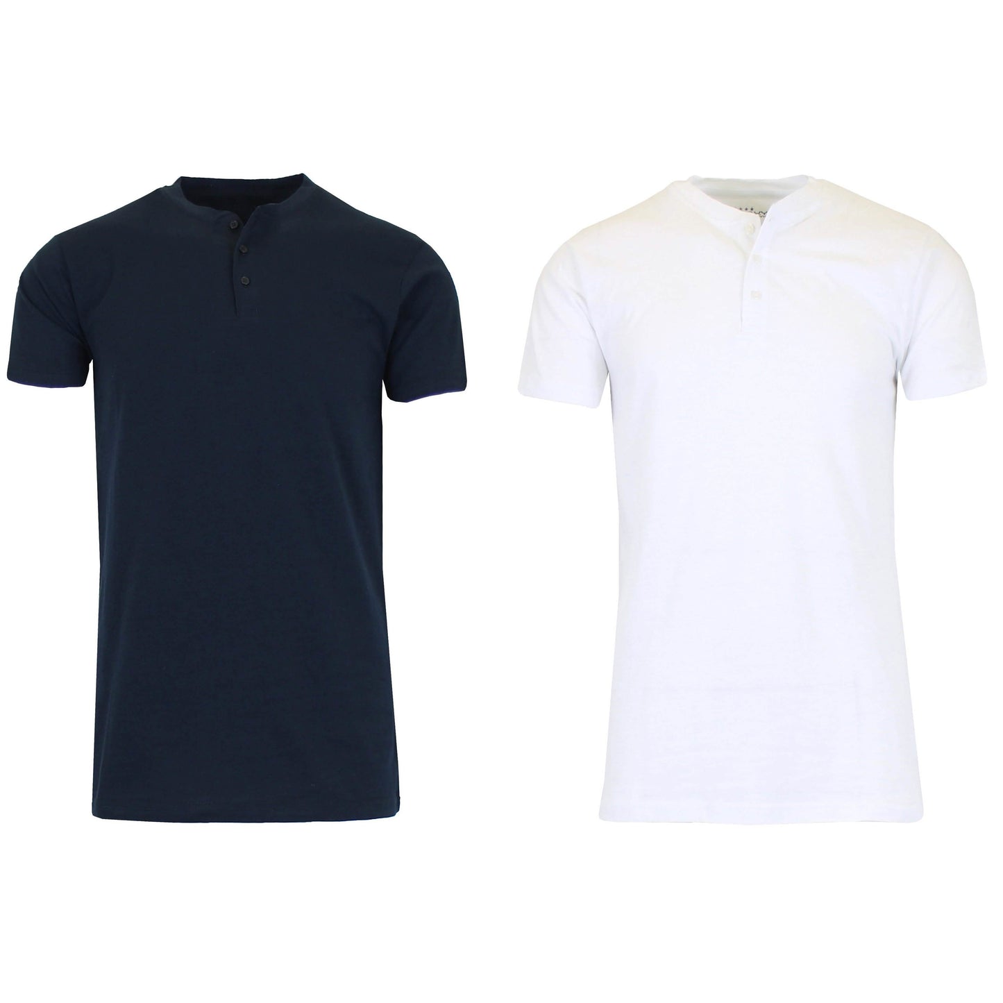 2-Pack: Men's Slim Fitting Short Sleeve Henley Slub Tee DailySale