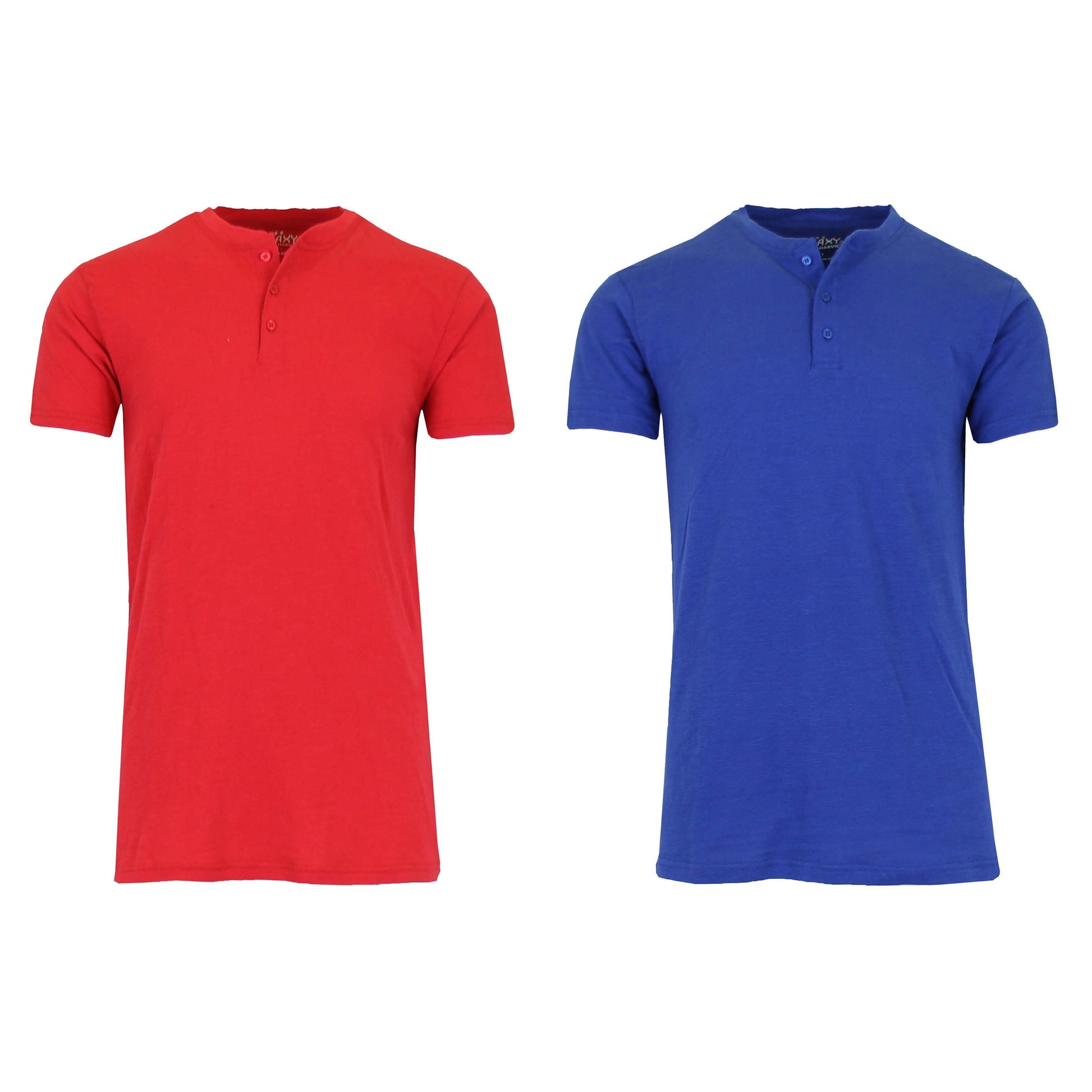 2-Pack: Men's Slim Fitting Short Sleeve Henley Slub Tee DailySale