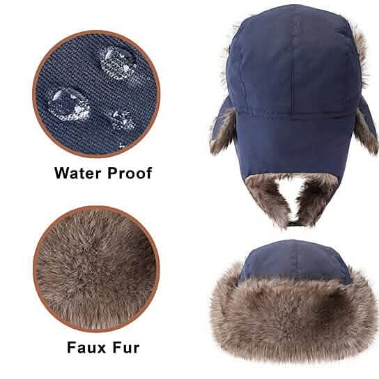 2-Pack: Men's Ushanka Winter Faux Fur Hat with Ear Flaps DailySale