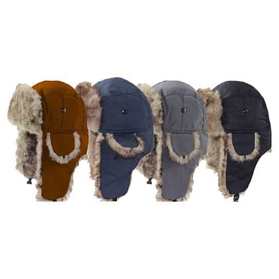 2-Pack: Men's Ushanka Winter Faux Fur Hat with Ear Flaps DailySale