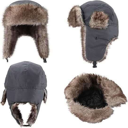 2-Pack: Men's Ushanka Winter Faux Fur Hat with Ear Flaps DailySale