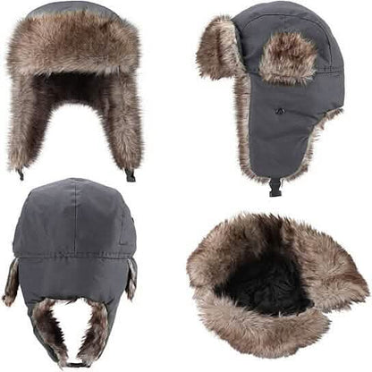 2-Pack: Men's Ushanka Winter Faux Fur Hat with Ear Flaps DailySale