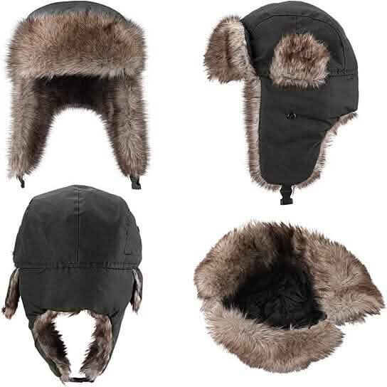 2-Pack: Men's Ushanka Winter Faux Fur Hat with Ear Flaps DailySale