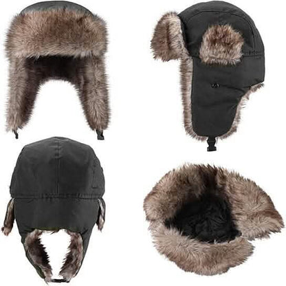 2-Pack: Men's Ushanka Winter Faux Fur Hat with Ear Flaps DailySale