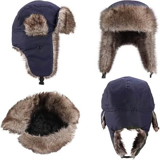 2-Pack: Men's Ushanka Winter Faux Fur Hat with Ear Flaps DailySale