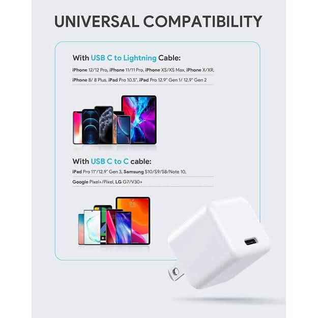 2-Pack: Mini 20W Fast Type C Wall Charger with PD 3.0 DailySale
