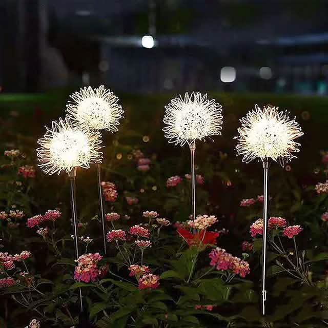 2-Pack: Outdoor Solar Dandelion Lawn Lights DailySale