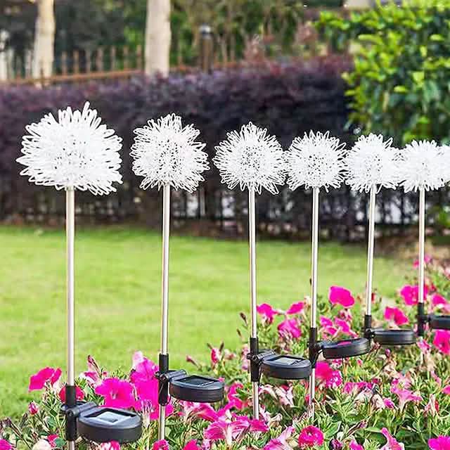 2-Pack: Outdoor Solar Dandelion Lawn Lights DailySale