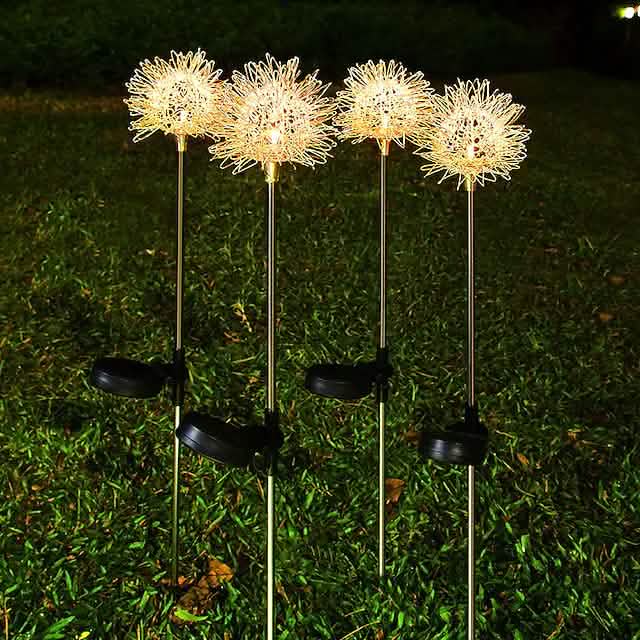 2-Pack: Outdoor Solar Dandelion Lawn Lights DailySale