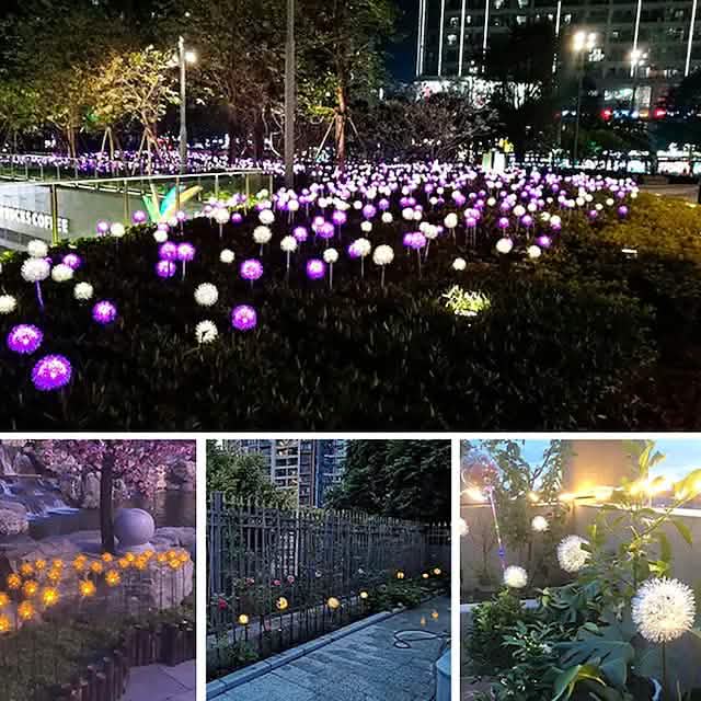 2-Pack: Outdoor Solar Dandelion Lawn Lights DailySale