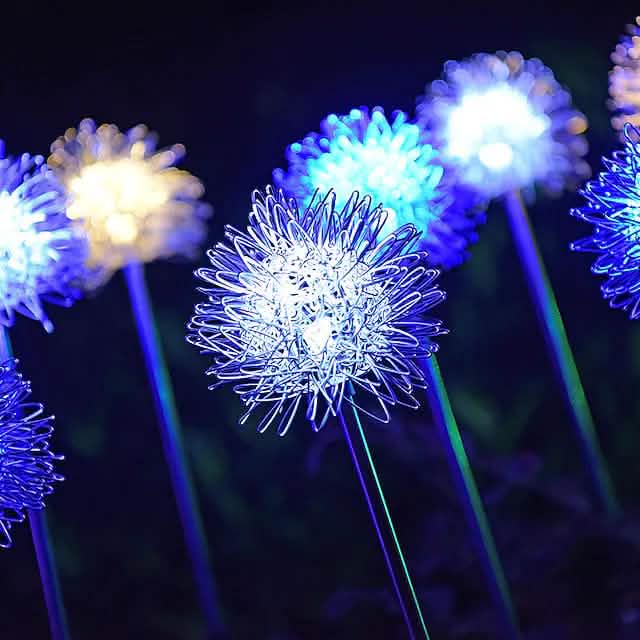 2-Pack: Outdoor Solar Dandelion Lawn Lights DailySale