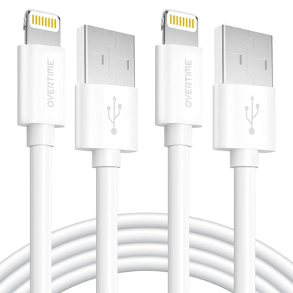 2-Pack: Overtime Apple MFI Certified iPhone Charger Lightning Cable 10 Foot DailySale