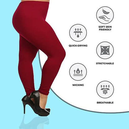 2-Pack: Plus Size Women's Ultra-Soft High Waisted Capri Leggings DailySale