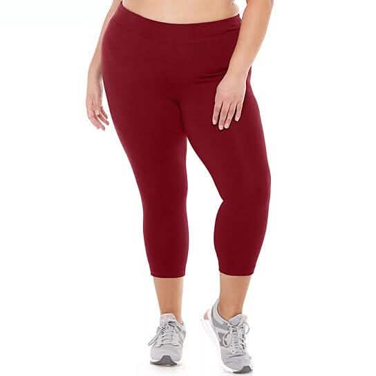 2-Pack: Plus Size Women's Ultra-Soft High Waisted Capri Leggings DailySale