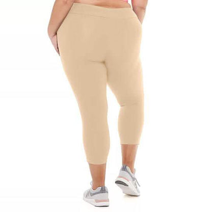 2-Pack: Plus Size Women's Ultra-Soft High Waisted Capri Leggings DailySale