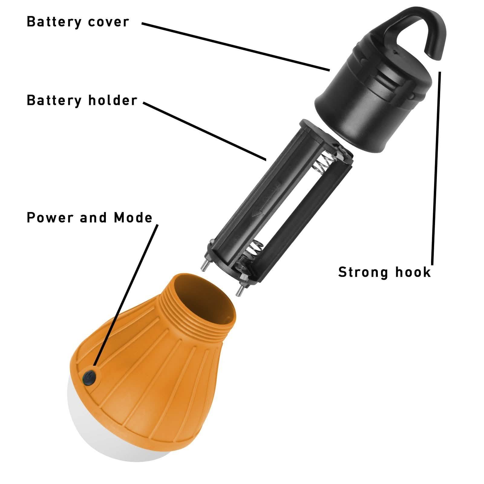 2-Pack: Portable Emergency Light Bulb with Hook DailySale
