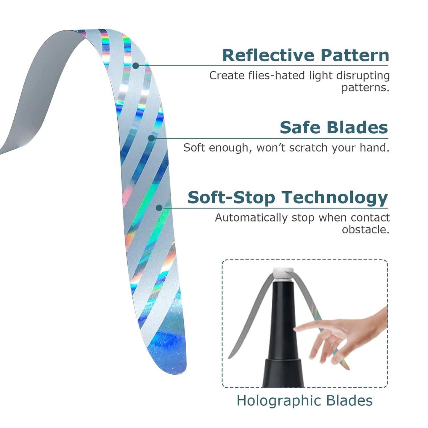 2-Pack: Portable Reflective Fly Repellent Fan Rechargeable Battery Powered DailySale