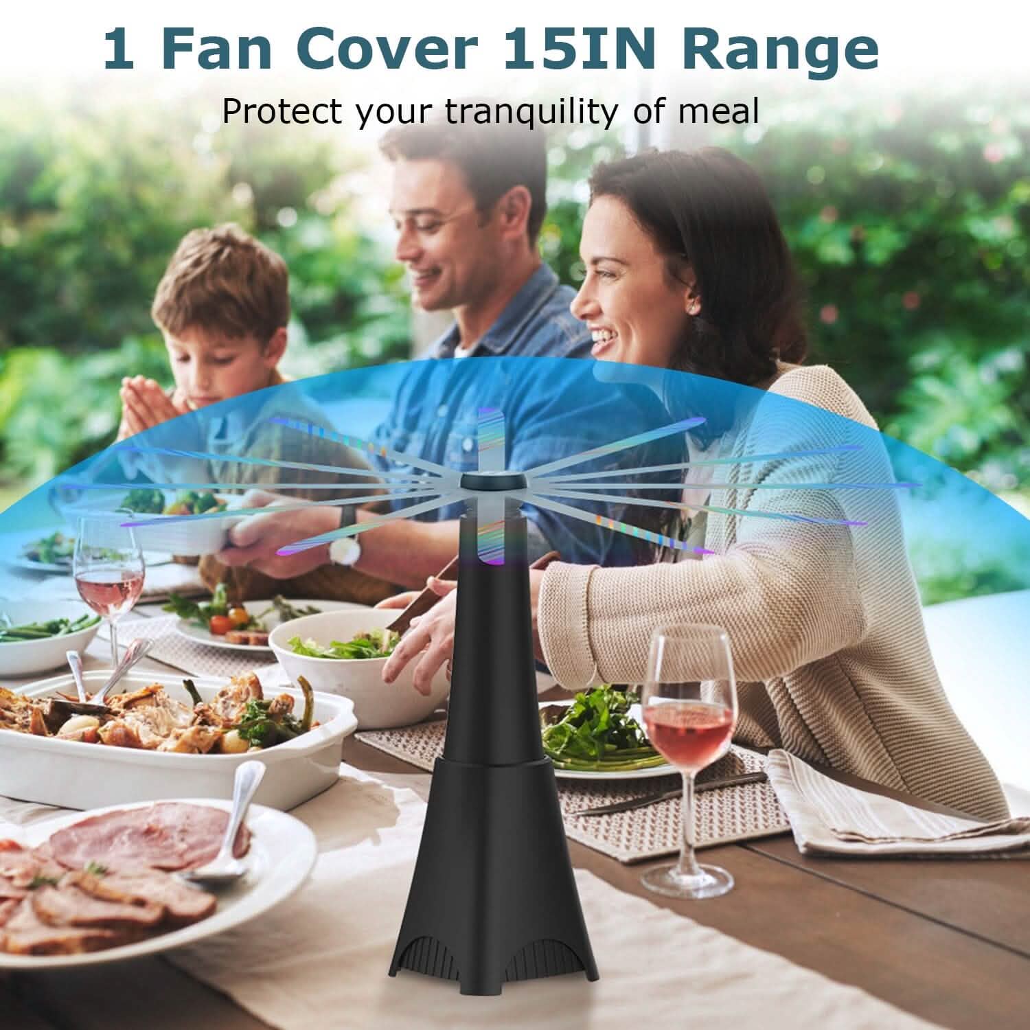 2-Pack: Portable Reflective Fly Repellent Fan Rechargeable Battery Powered DailySale