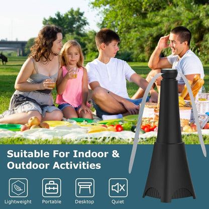 2-Pack: Portable Reflective Fly Repellent Fan Rechargeable Battery Powered DailySale