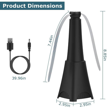 2-Pack: Portable Reflective Fly Repellent Fan Rechargeable Battery Powered DailySale