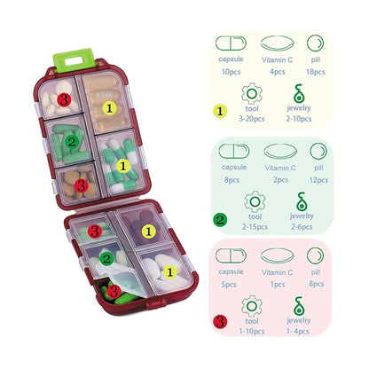 2-Pack: Portable Weekly Travel Pill Organizer Case DailySale