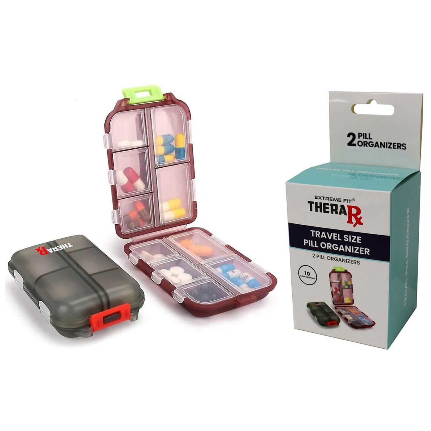 2-Pack: Portable Weekly Travel Pill Organizer Case DailySale