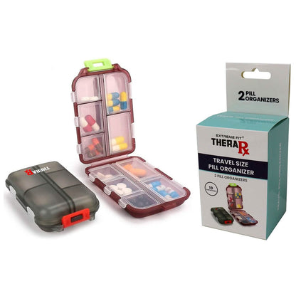 2-Pack: Portable Weekly Travel Pill Organizer Case DailySale