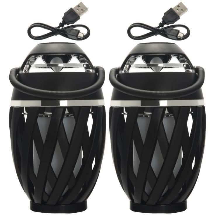 2-Pack: Power-To-Go True Wireless Stereo Lantern Flame Speakers DailySale