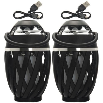 2-Pack: Power-To-Go True Wireless Stereo Lantern Flame Speakers DailySale