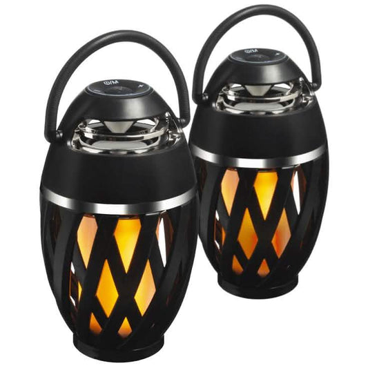 2-Pack: Power-To-Go True Wireless Stereo Lantern Flame Speakers DailySale