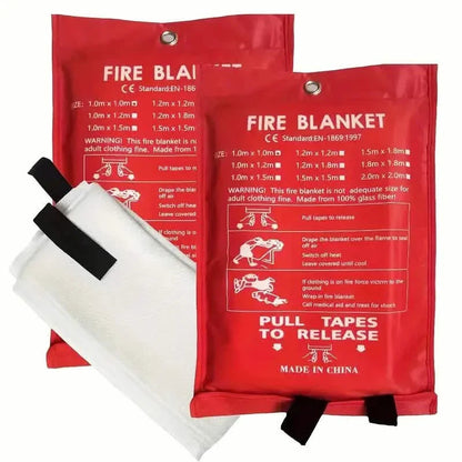 2-Pack: Premium Fiberglass Fire Blankets - Heat-Resistant, Compact and Reusable DailySale