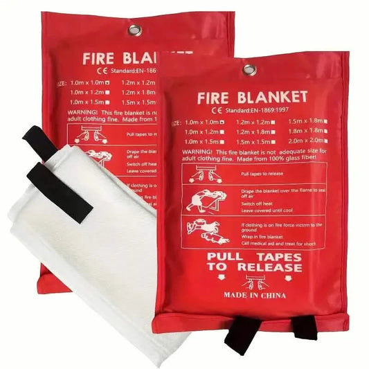 2-Pack: Premium Fiberglass Fire Blankets - Heat-Resistant, Compact and Reusable DailySale