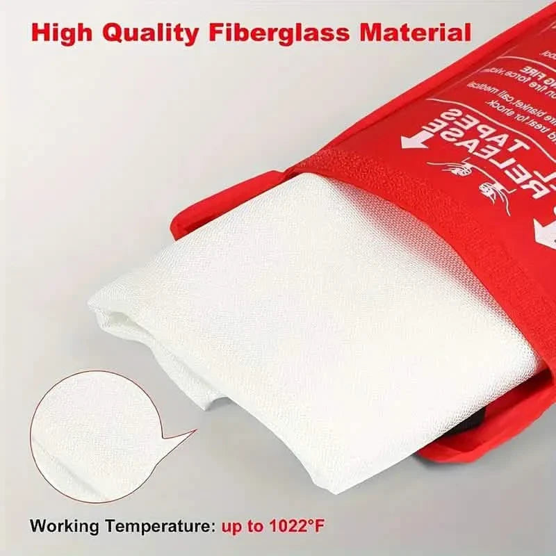 2-Pack: Premium Fiberglass Fire Blankets - Heat-Resistant, Compact and Reusable DailySale