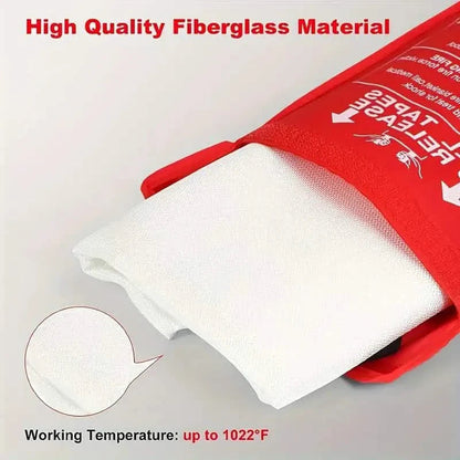 2-Pack: Premium Fiberglass Fire Blankets - Heat-Resistant, Compact and Reusable DailySale