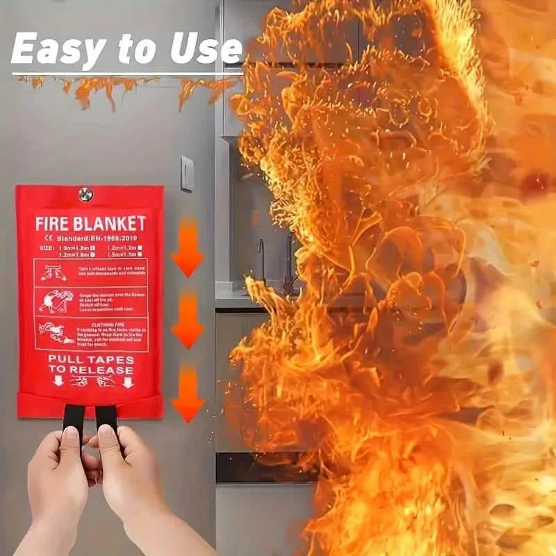 2-Pack: Premium Fiberglass Fire Blankets - Heat-Resistant, Compact and Reusable DailySale