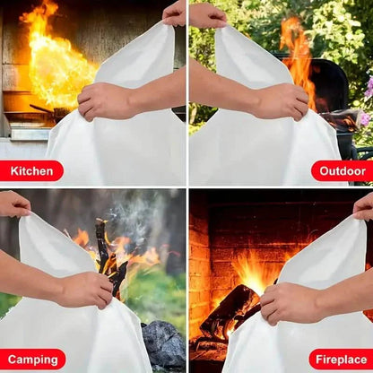 2-Pack: Premium Fiberglass Fire Blankets - Heat-Resistant, Compact and Reusable DailySale
