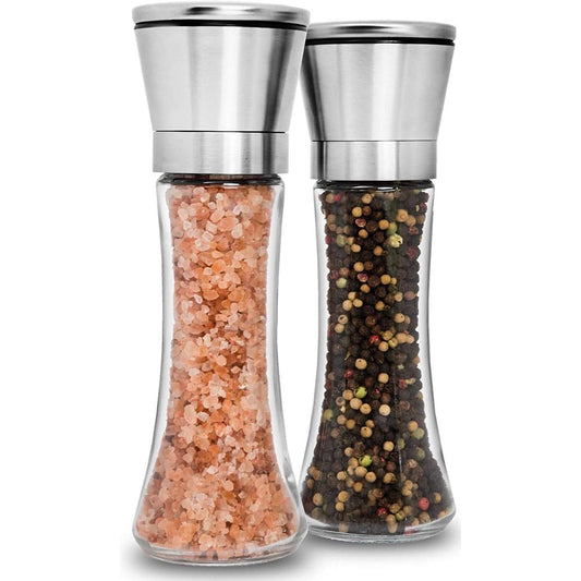 2-Pack: Premium Stainless Steel Salt and Pepper Grinder DailySale