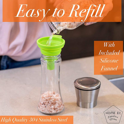 2-Pack: Premium Stainless Steel Salt and Pepper Grinder DailySale