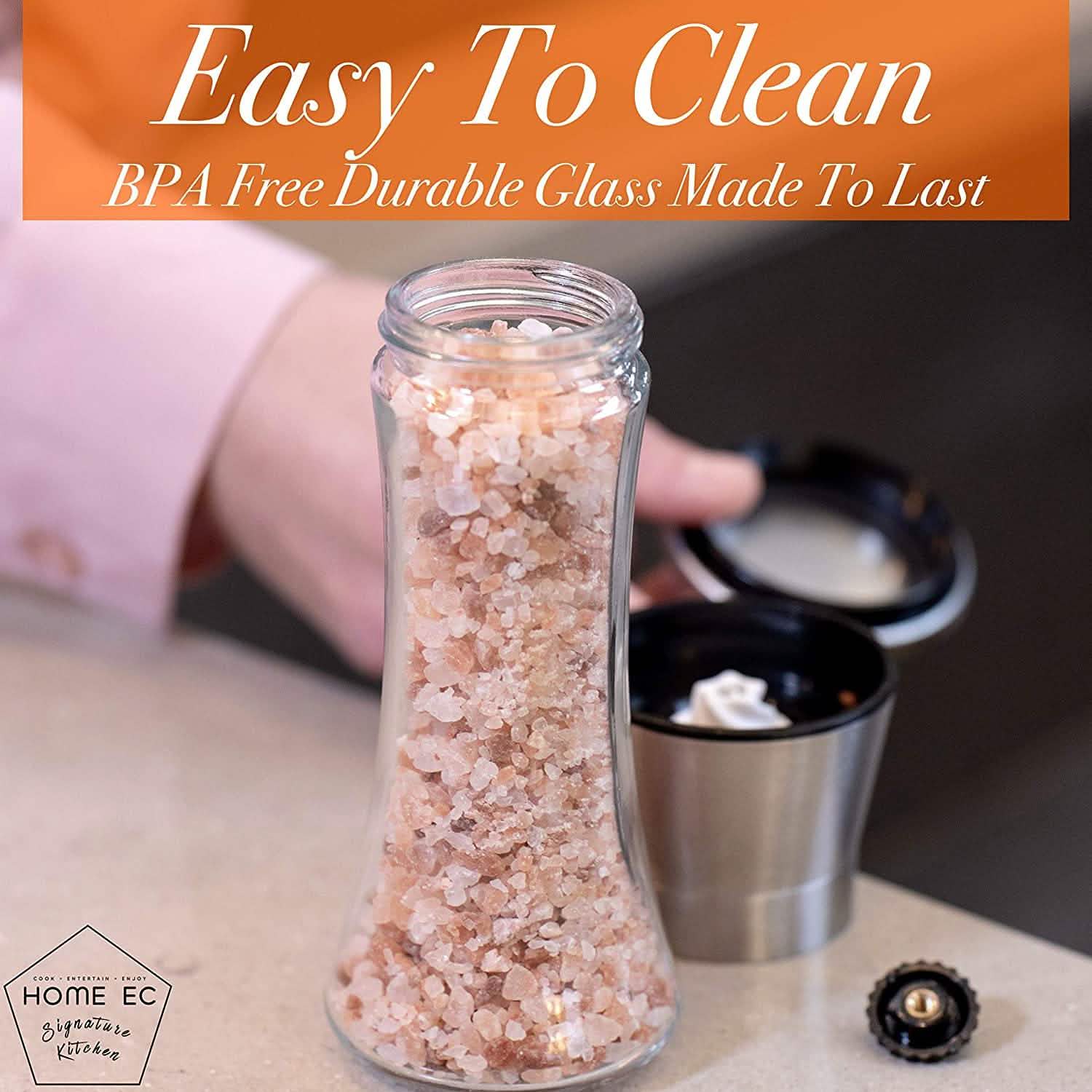 2-Pack: Premium Stainless Steel Salt and Pepper Grinder DailySale