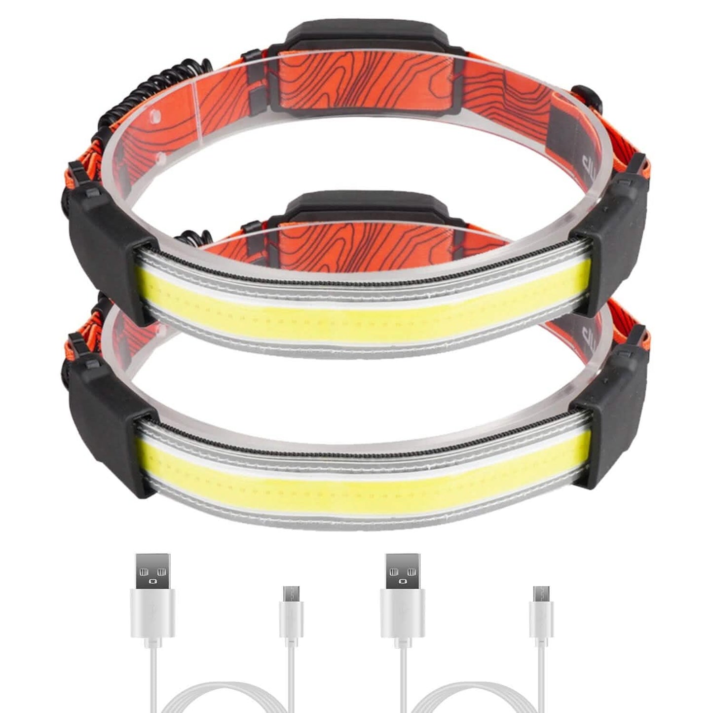 2-Pack: Rechargeable Headlamp 3 Light Modes Hand-Free DailySale