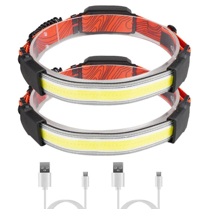 2-Pack: Rechargeable Headlamp 3 Light Modes Hand-Free DailySale