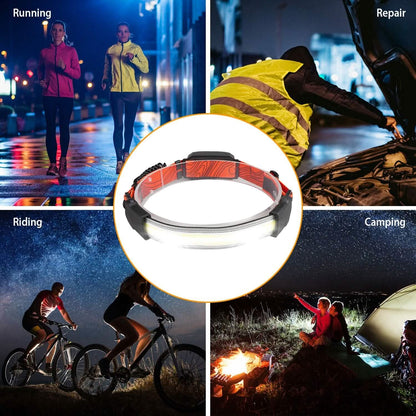 2-Pack: Rechargeable Headlamp 3 Light Modes Hand-Free DailySale
