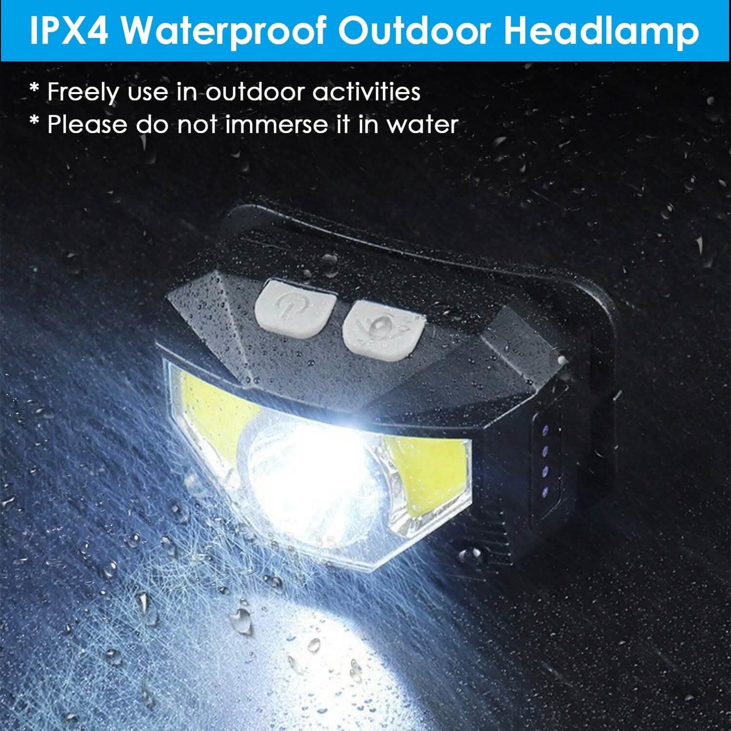 2-Pack: Rechargeable Motion Sensor Headlamp 6 Light Modes Headlight DailySale