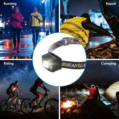 2-Pack: Rechargeable Motion Sensor Headlamp 6 Light Modes DailySale