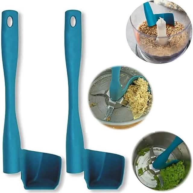 2-Pack: Rotary Scraper Rotating Spatula Scooping Portioning Food Processor DailySale