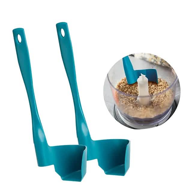 2-Pack: Rotary Scraper Rotating Spatula Scooping Portioning Food Processor DailySale