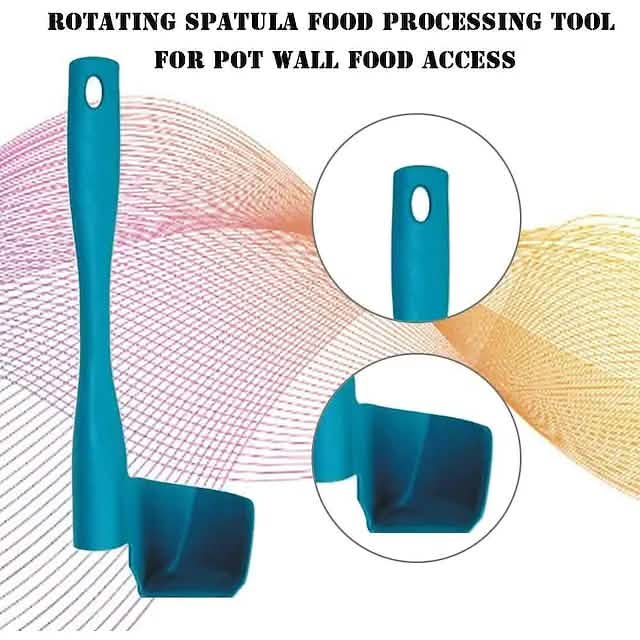 2-Pack: Rotary Scraper Rotating Spatula Scooping Portioning Food Processor DailySale